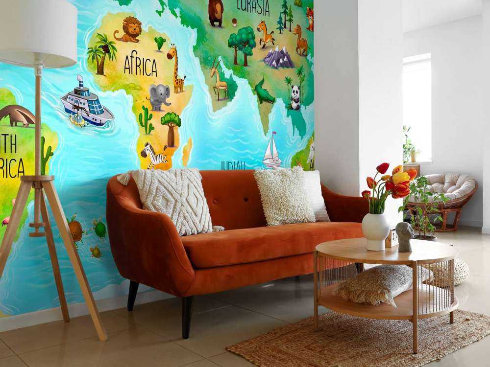 Mapa del mundo para niños