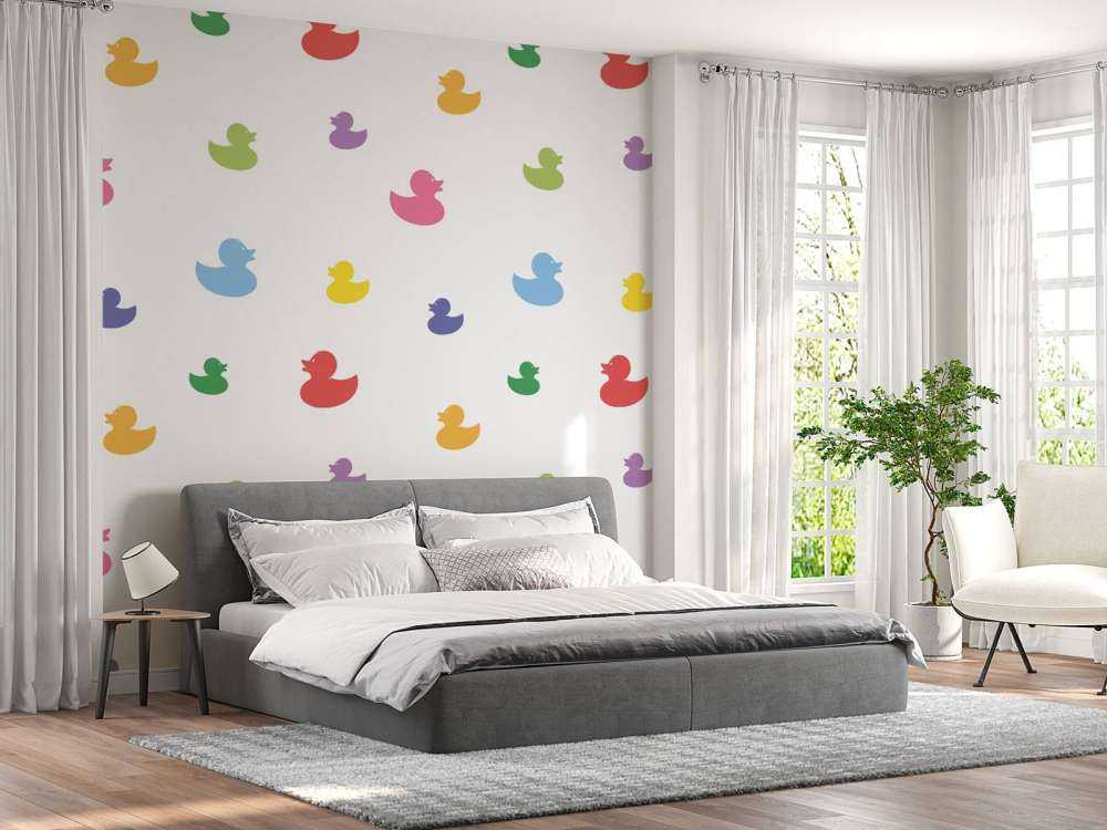 Patos de goma de colores