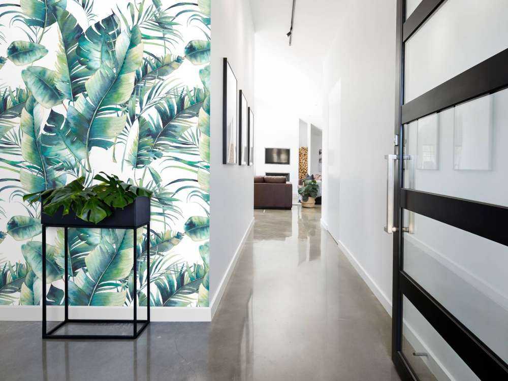 Hojas de palmera pintadas