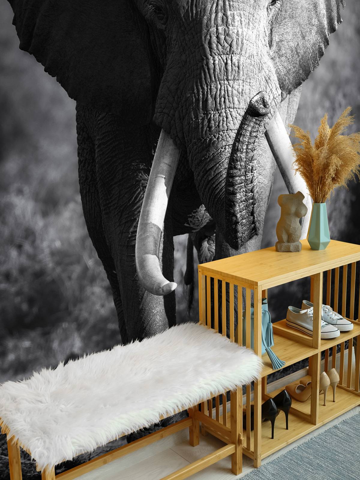 Papel pintado no tejido blanco - textura piel de elefante | A.S Papel pintado no tejido blanco - textura piel de elefante | A.S