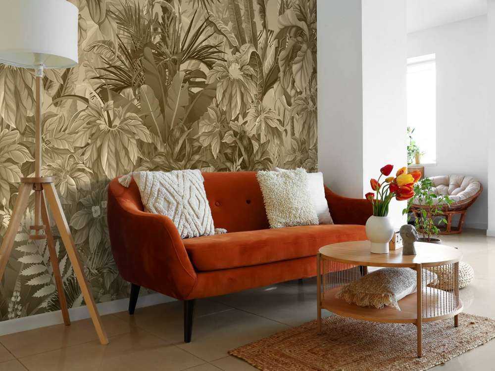 Selva tropical en sepia