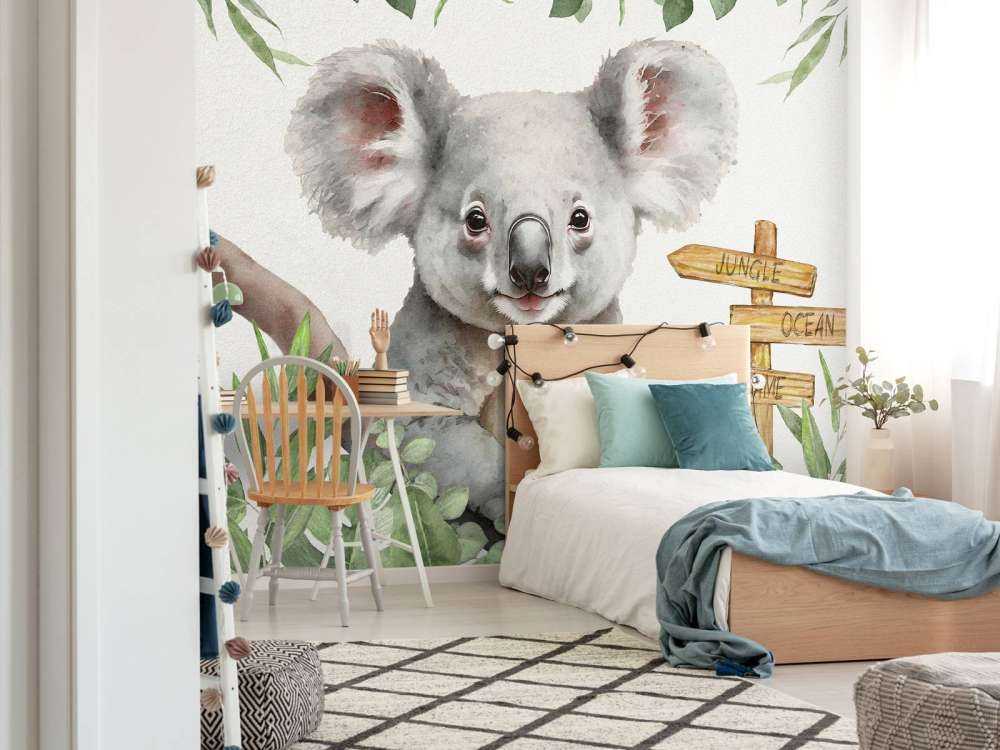 Bebé koala en la selva