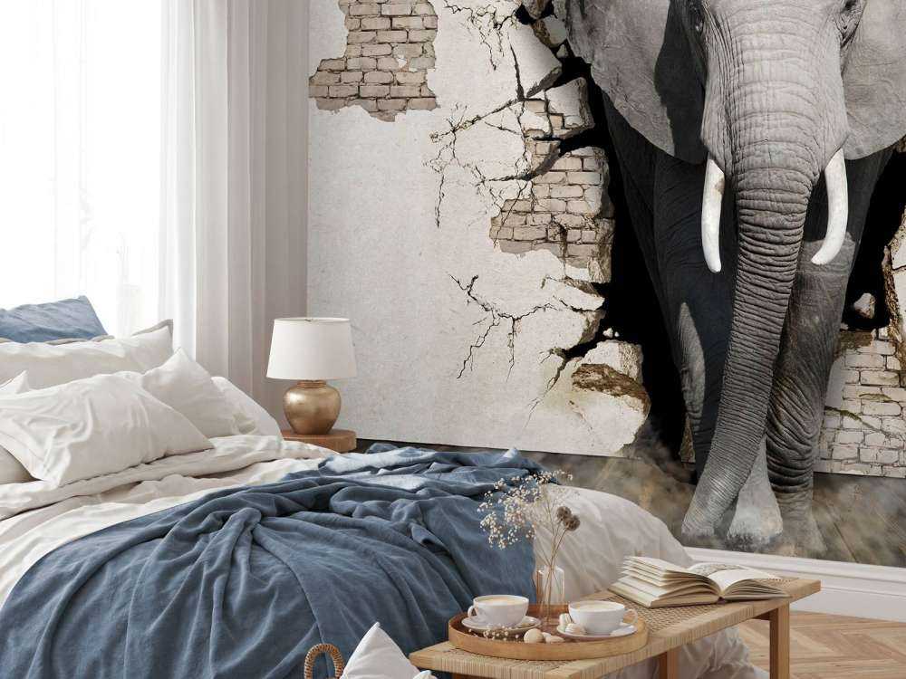 Elefante 3D de la pared