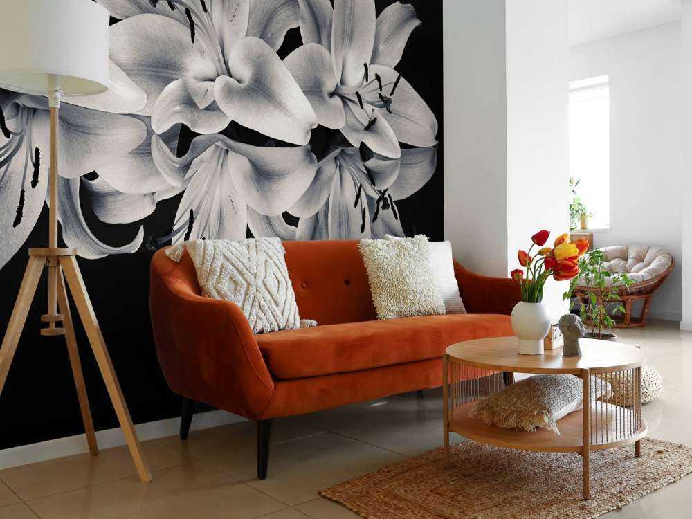 Flores en blanco y negro