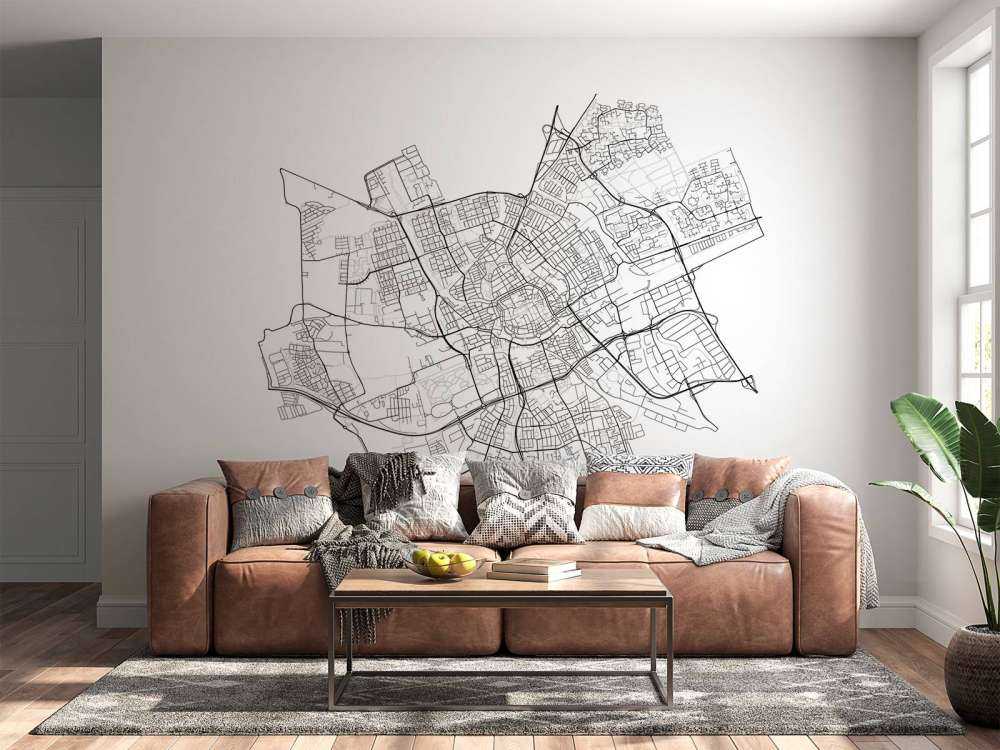 Mapa de Groningen, blanco