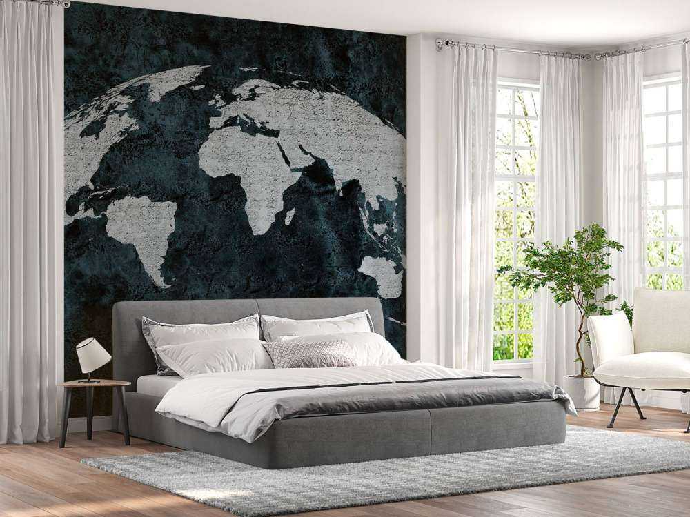 Mapa del mundo estructura de hormigón