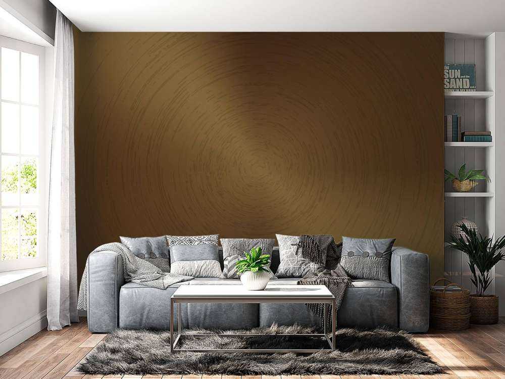 Fondo circular de bronce