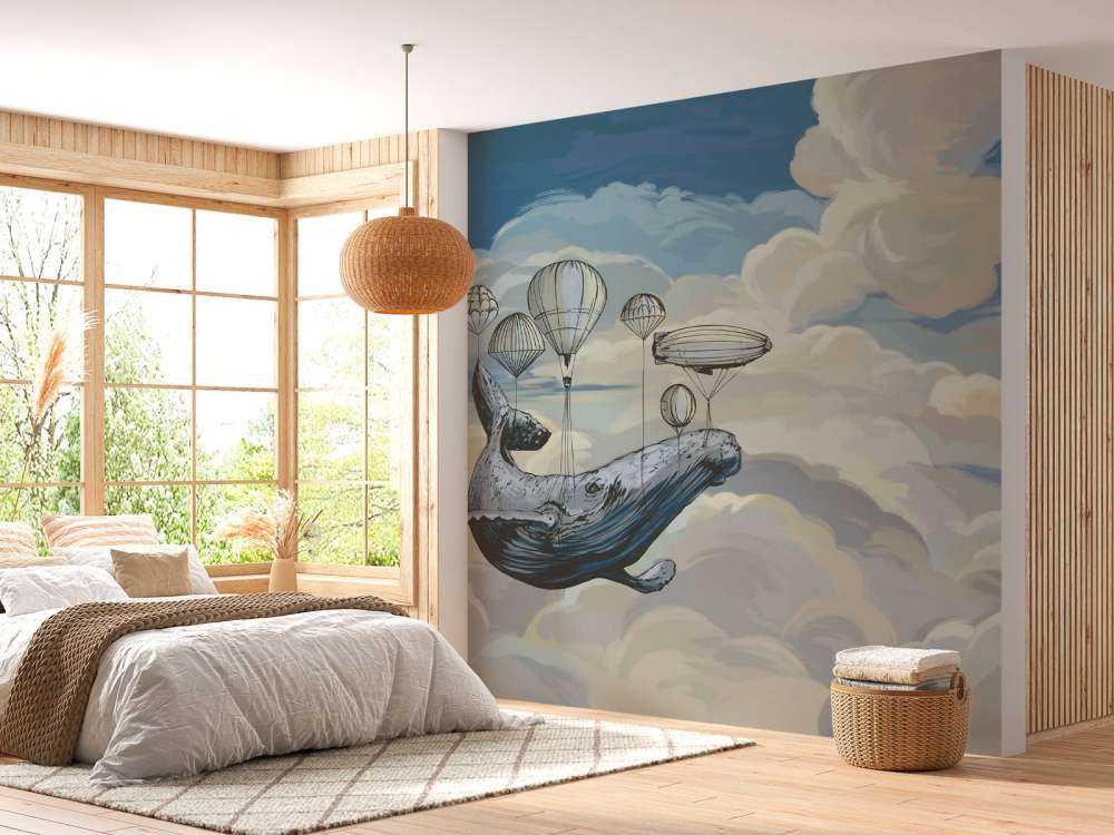 Globos aerostáticos con una ballena