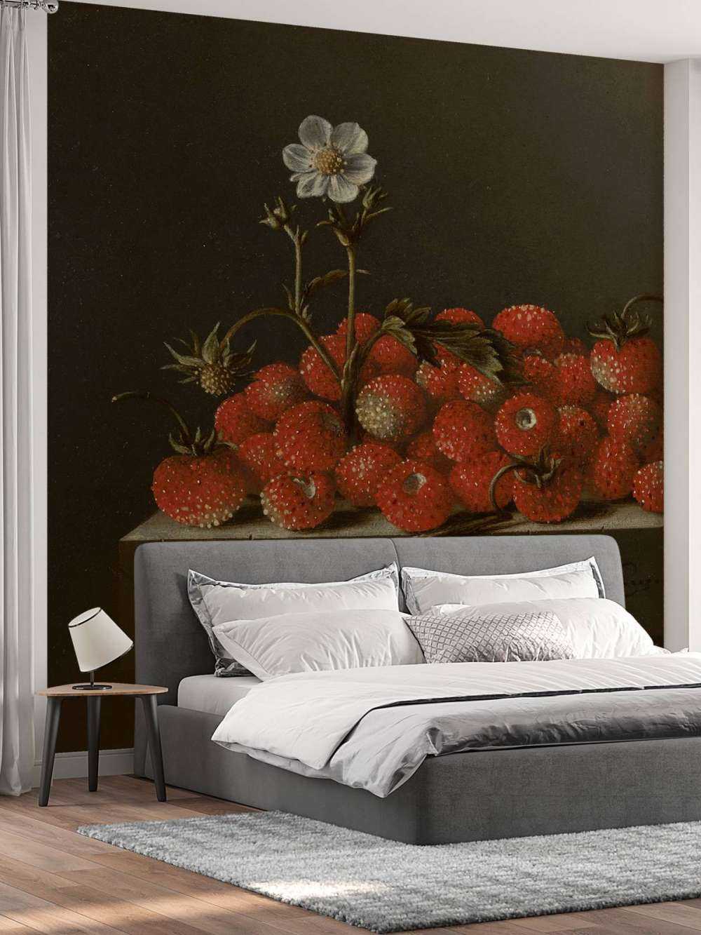 Naturaleza muerta con fresas silvestres