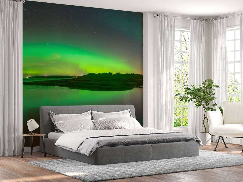 Una aurora boreal brillante