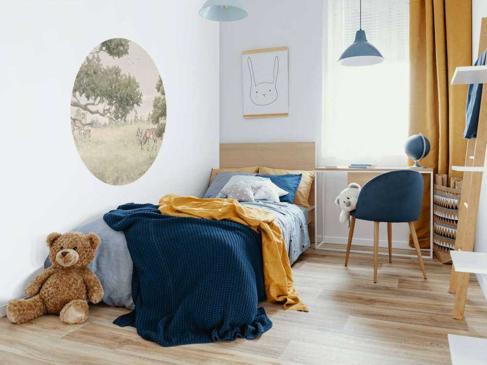Paisaje con animales en beige