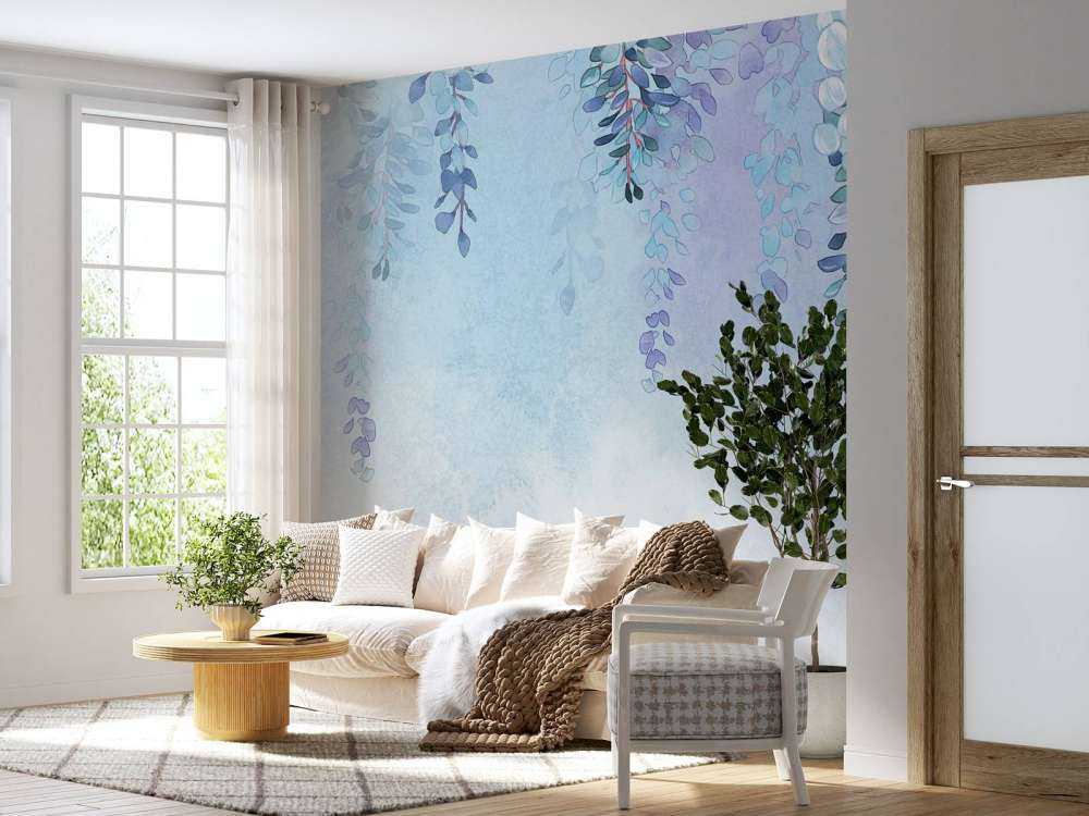 Plantas azul claro