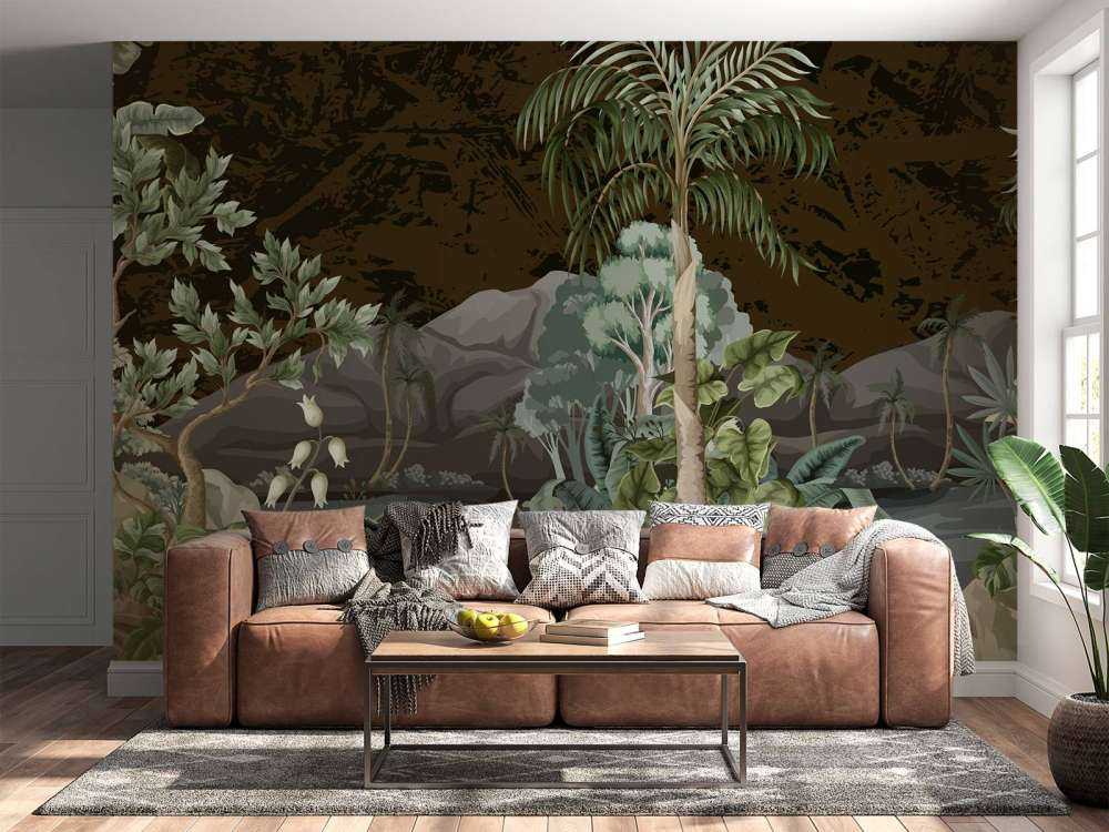 Paisaje selvático con río