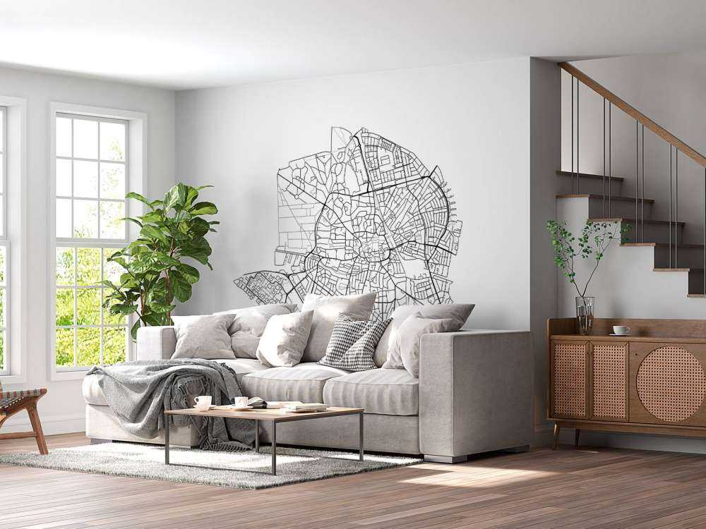 Mapa de Hilversum, blanco