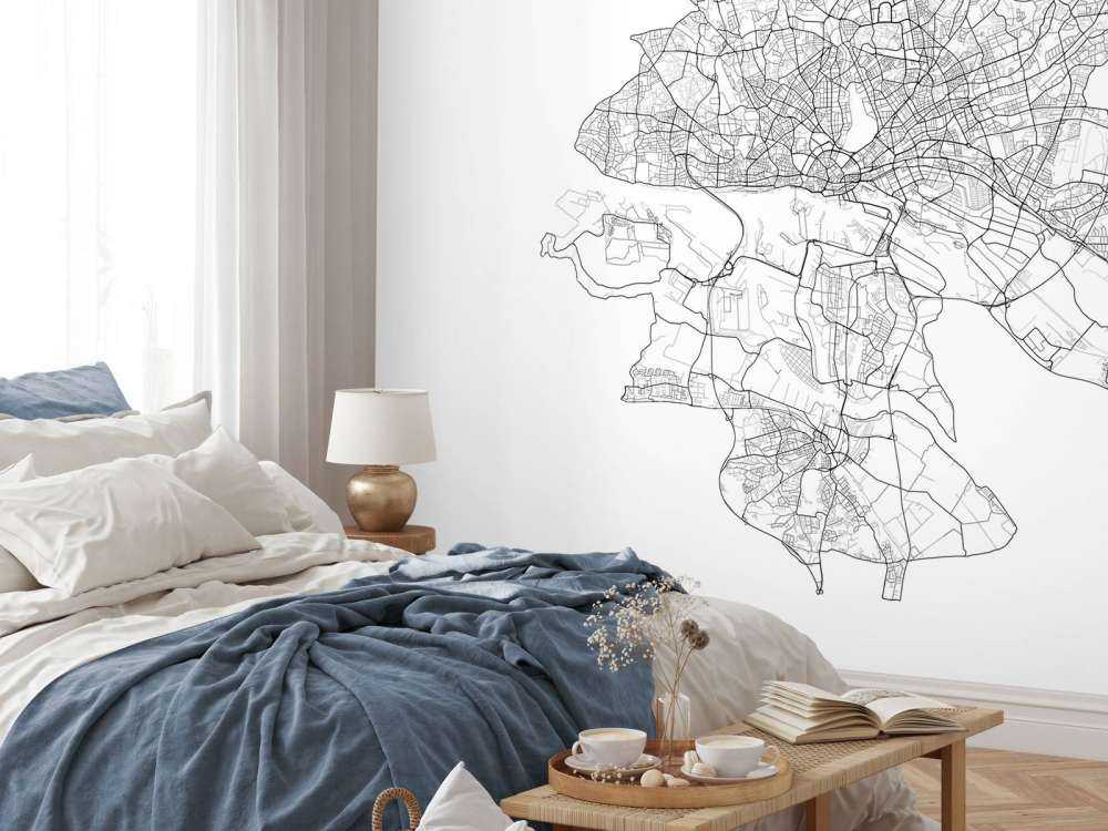 Mapa de Hamburgo, blanco