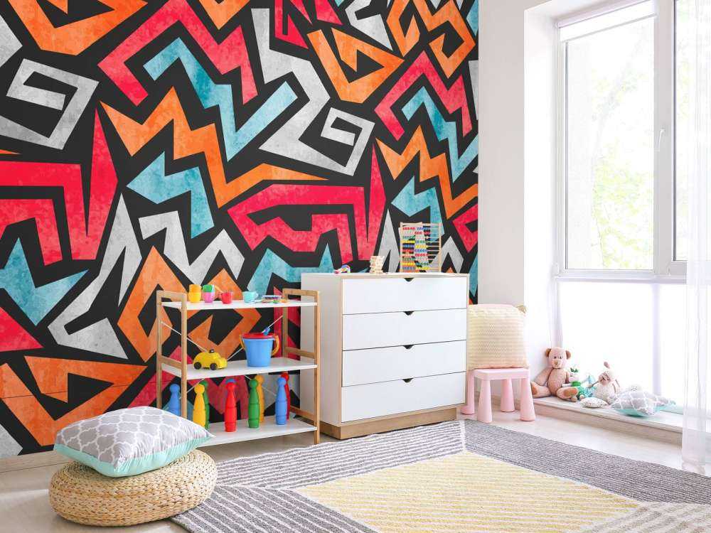 Estampado gráfico de colores