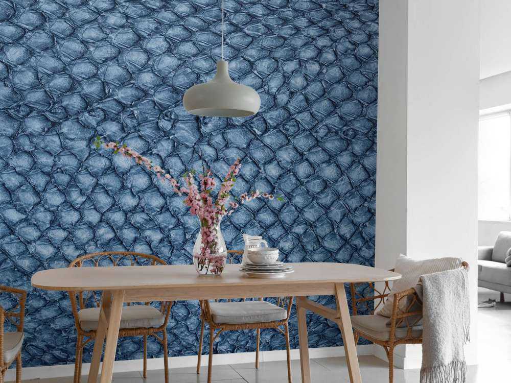 Textura de piel de aceite en azul