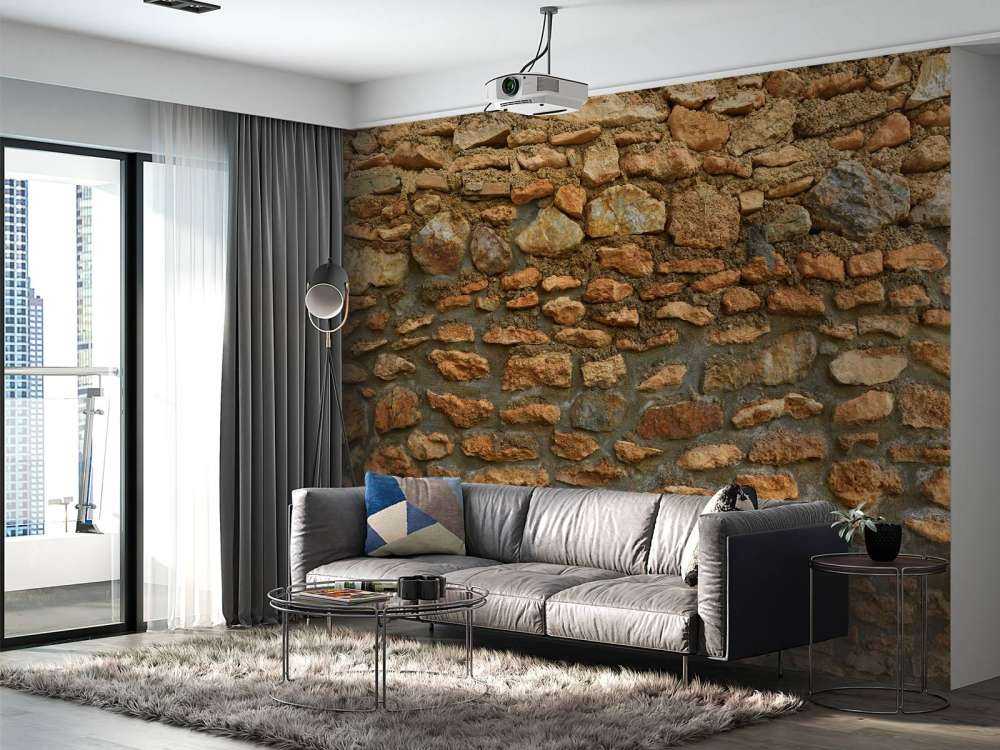 Muro con piedras toscas