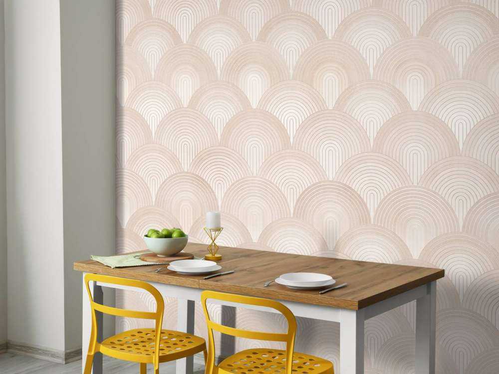 Arcos boho ombre - melocotón pelusa
