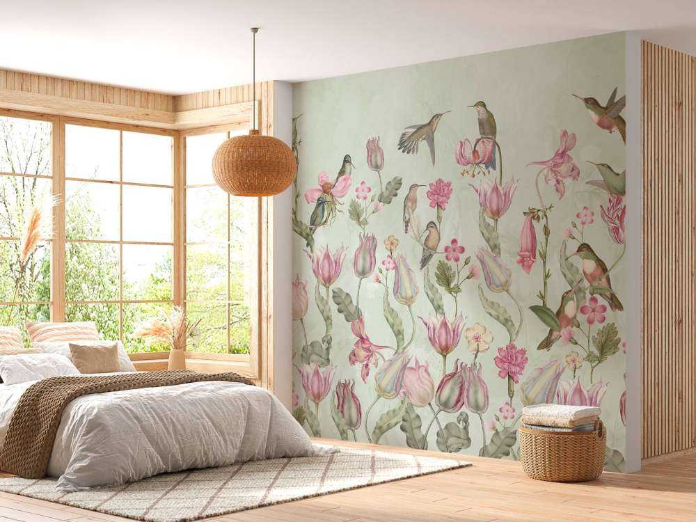 Sinfonía de Colibríes de Primavera - Armonía Verde Menta