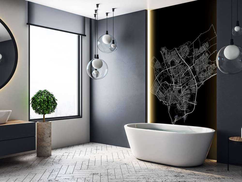 Mapa de Den Bosch, negro