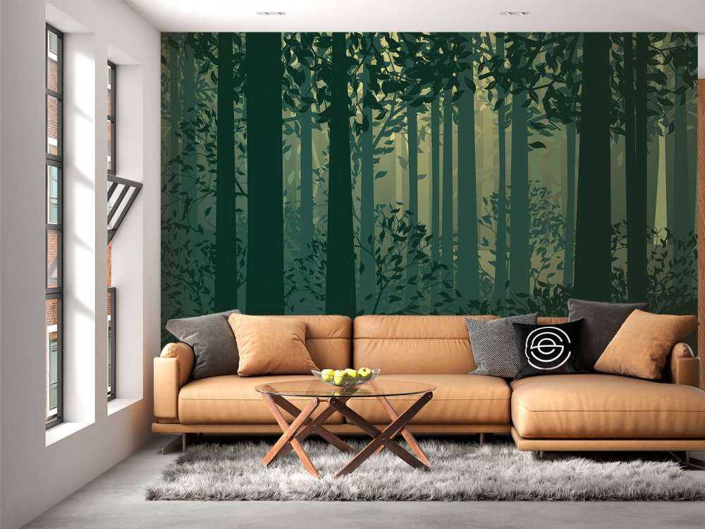 Paisaje forestal abstracto