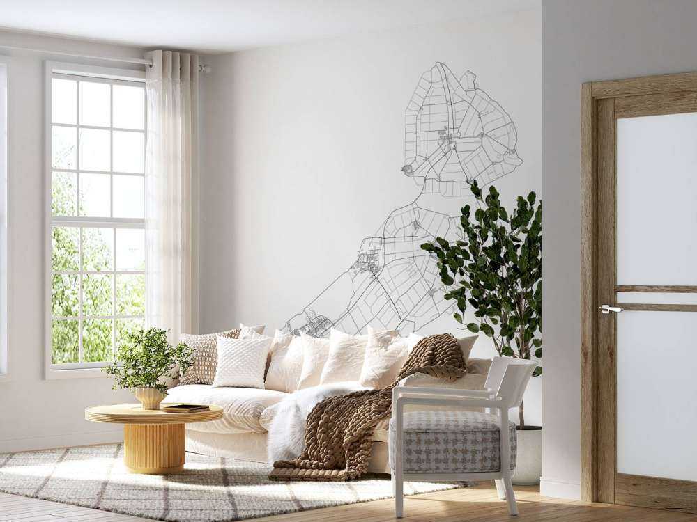 Mapa de Flevoland, blanco