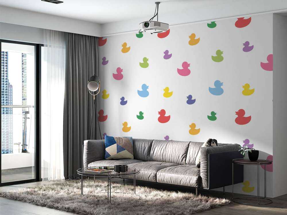 Patos de goma de colores