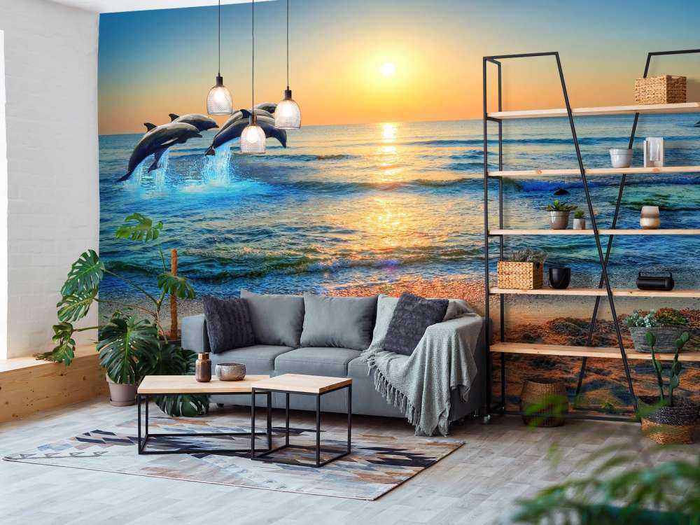 Bandada de delfines