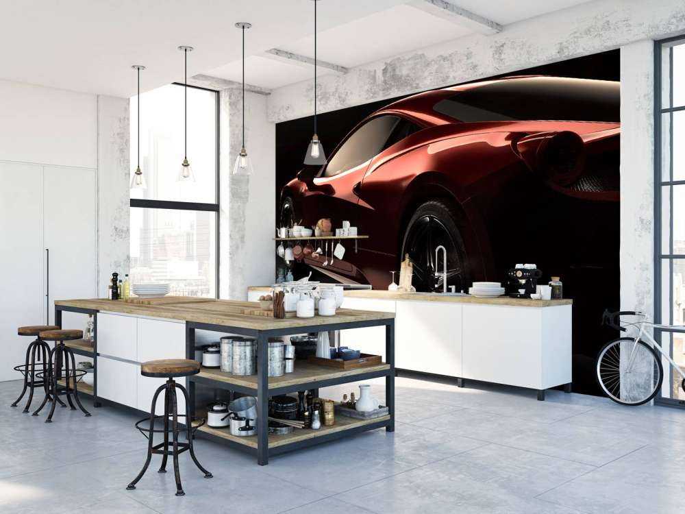 Coche deportivo rojo