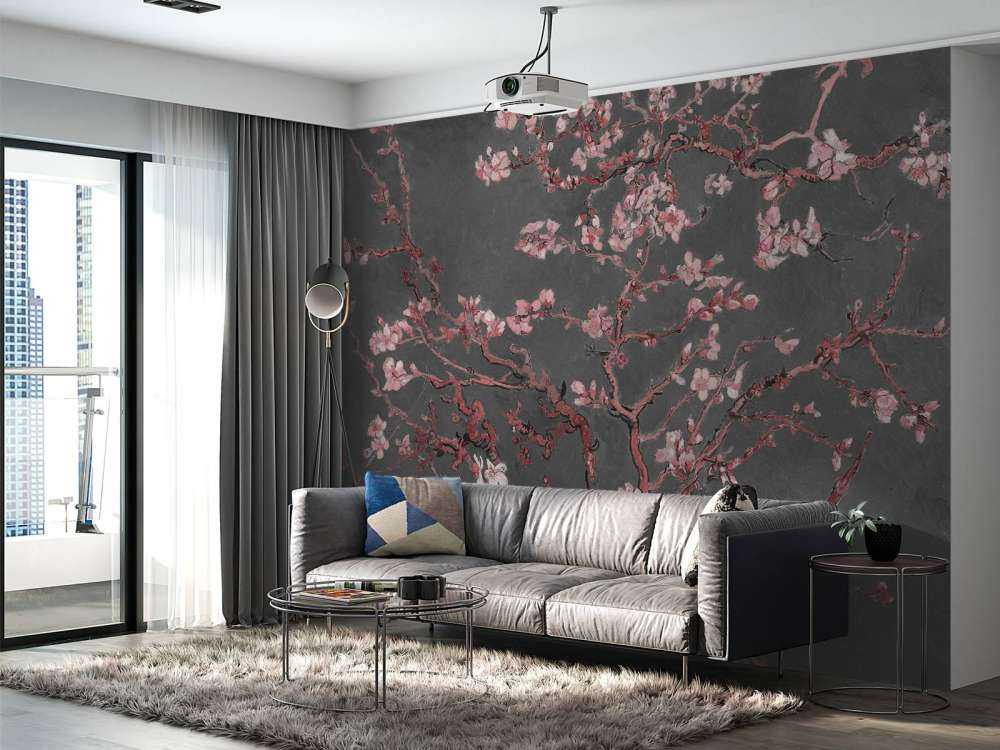 Almendra en Flor con Tono Rojo