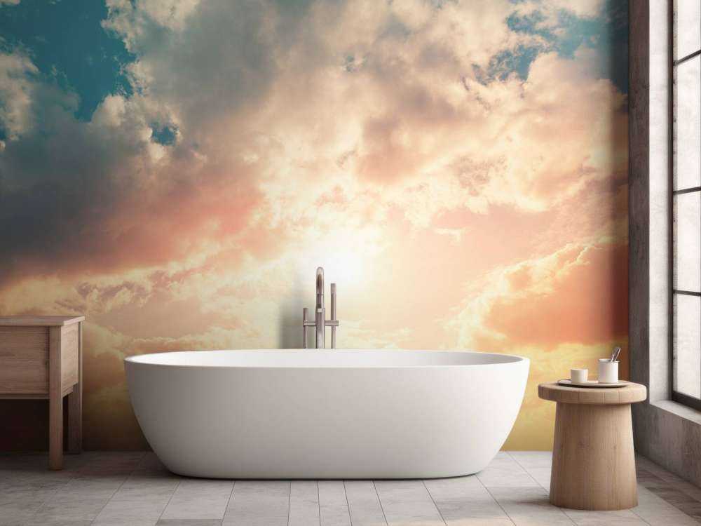 Cielo coloreado con nubes