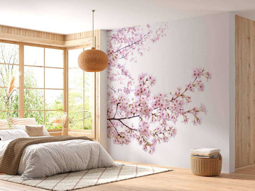 Ramas de flor rosa