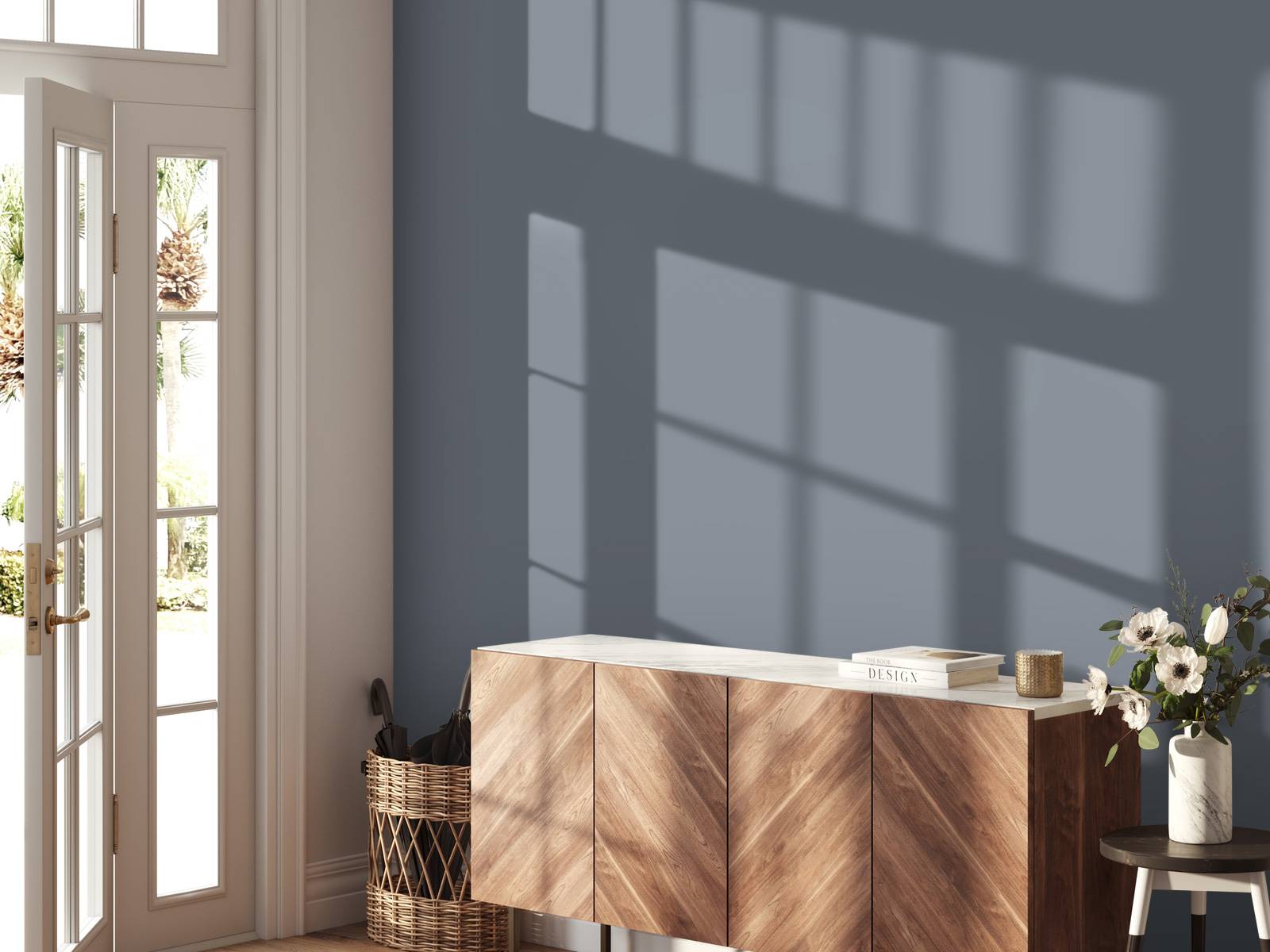 Papel Pintado - Azul gris, image size:1600x1200