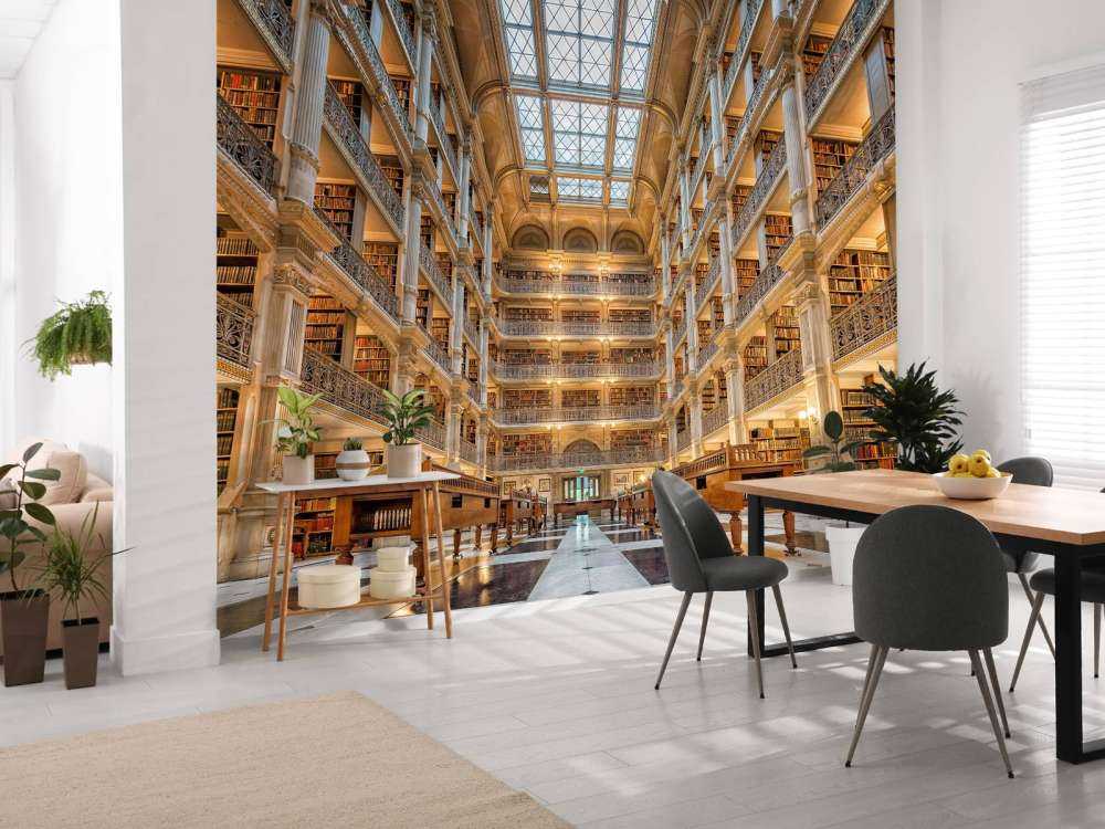 Sala de literatura iluminada