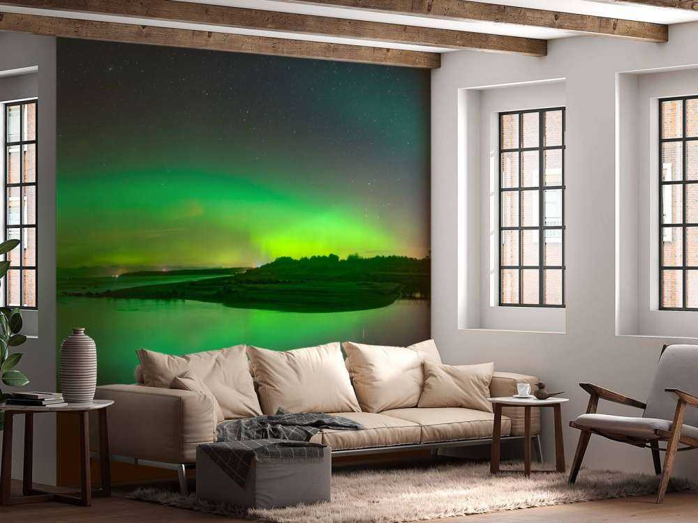 Una aurora boreal brillante