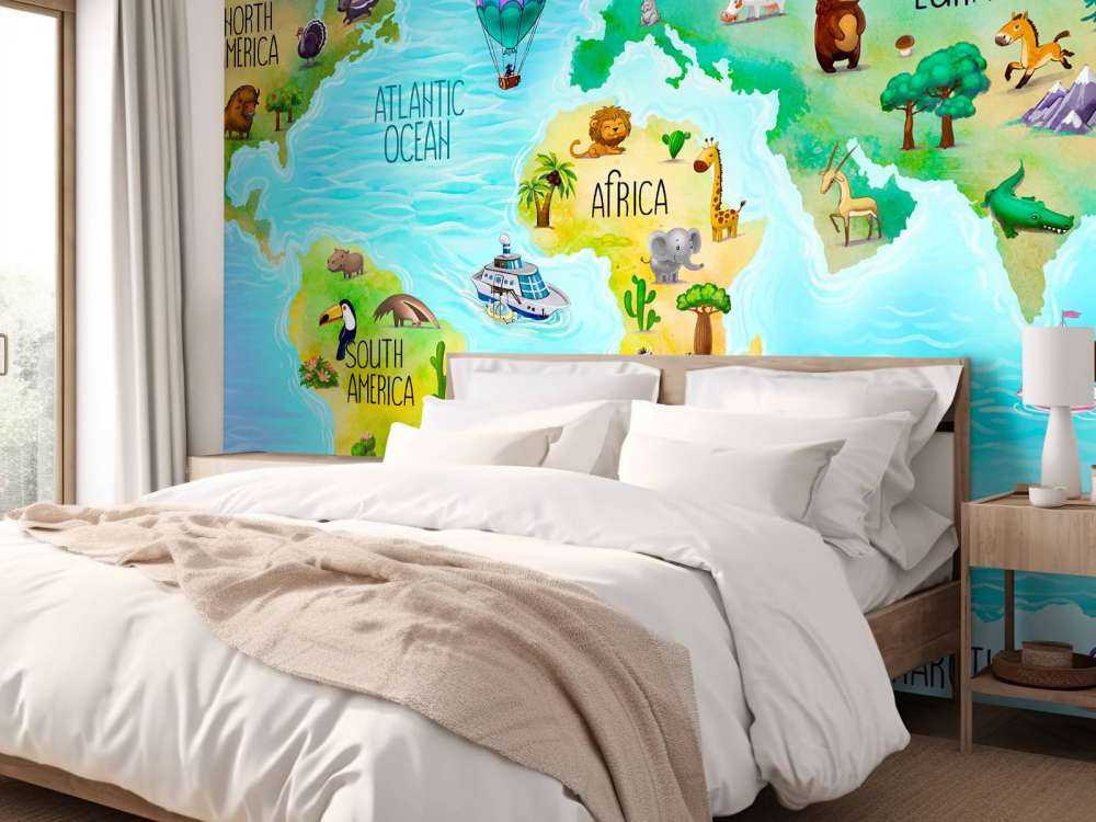 Mapa del mundo para niños
