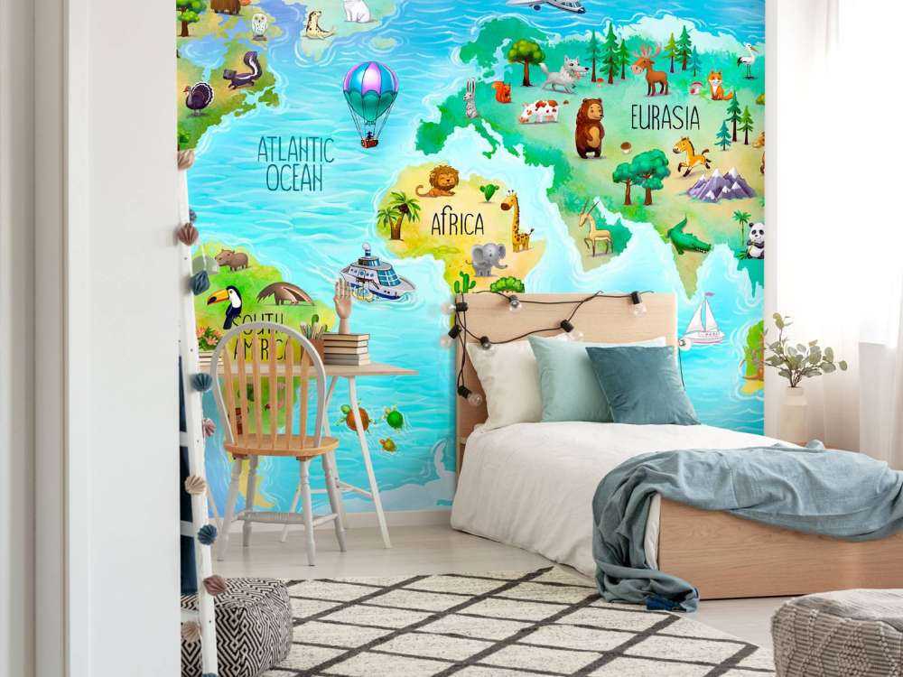 Mapa del mundo para niños
