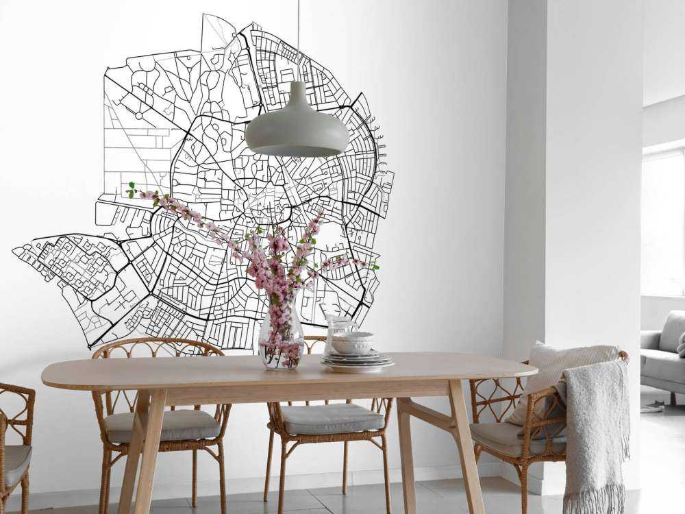 Mapa de Hilversum, blanco