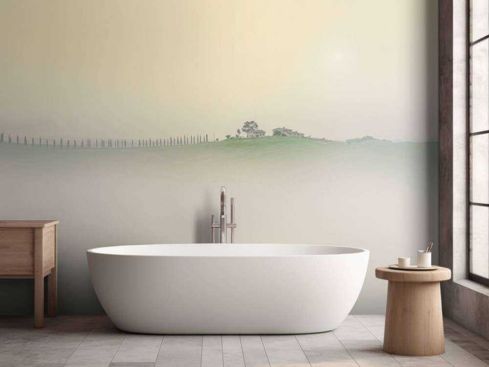 Paisaje italiano brumoso