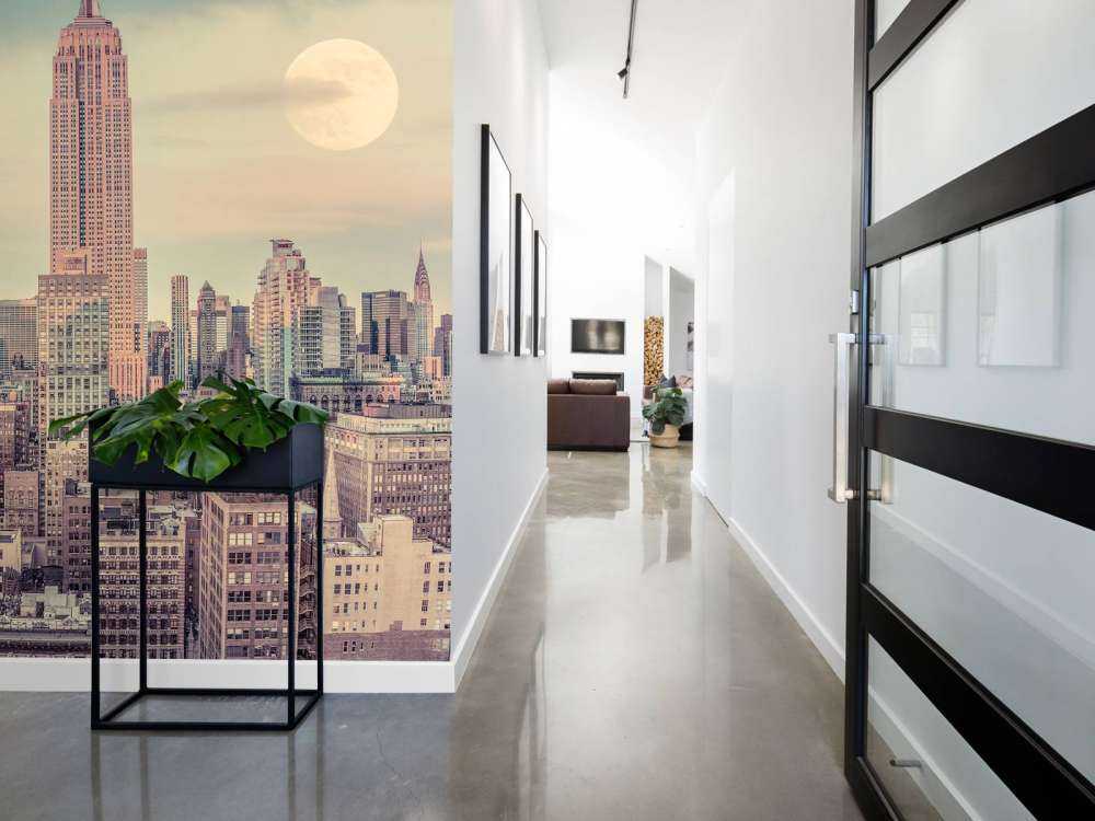 Edificio Empire State con Manhattan