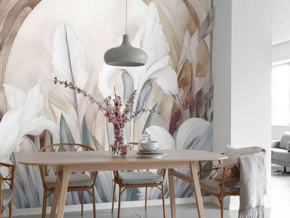 Iris al amanecer gris
