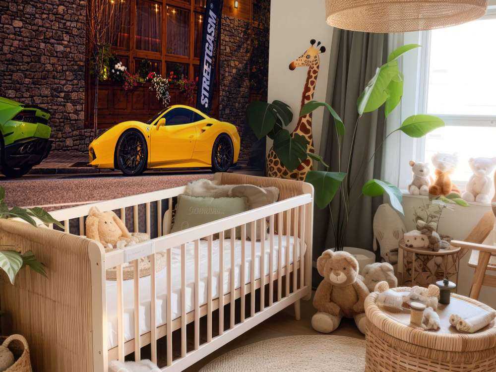 Autos exclusivos en cabaña de madera