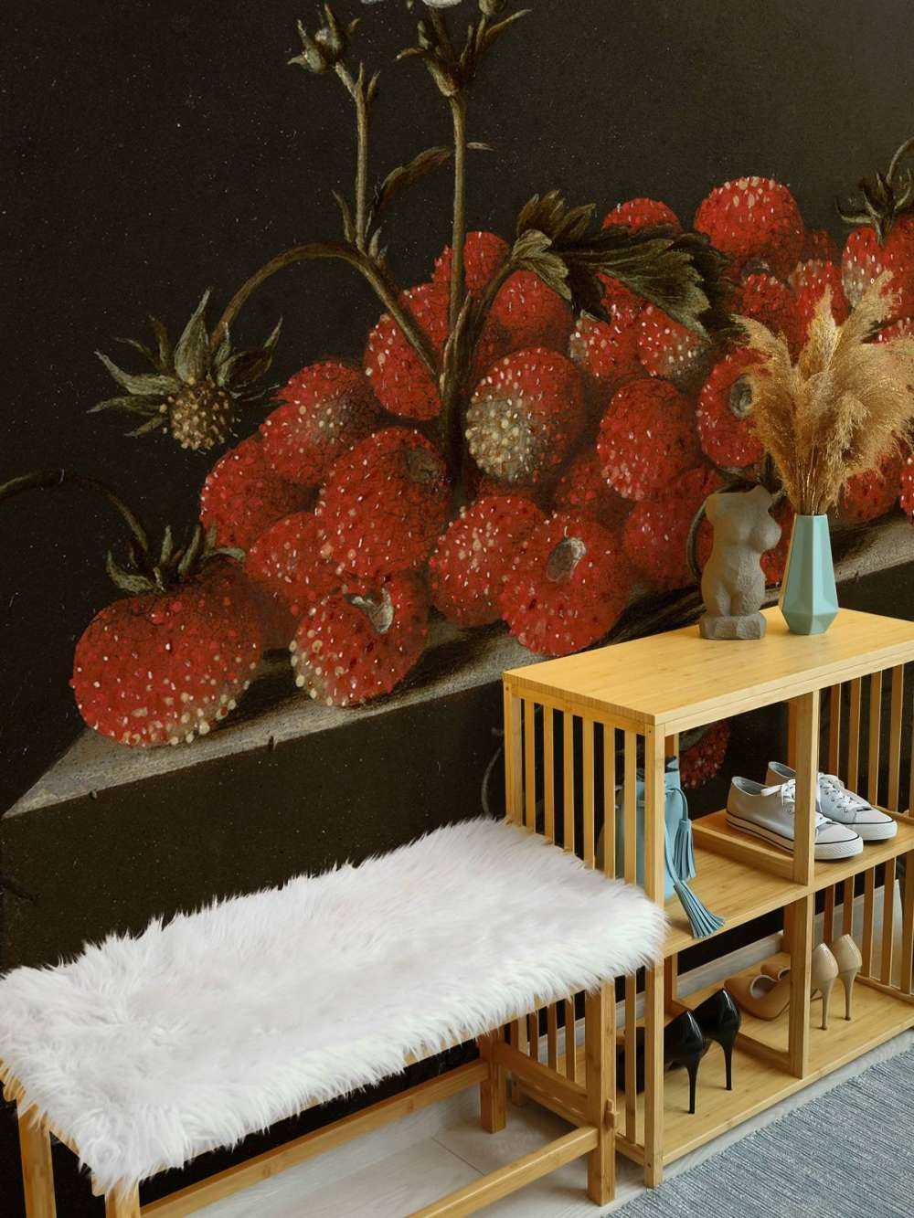 Naturaleza muerta con fresas silvestres