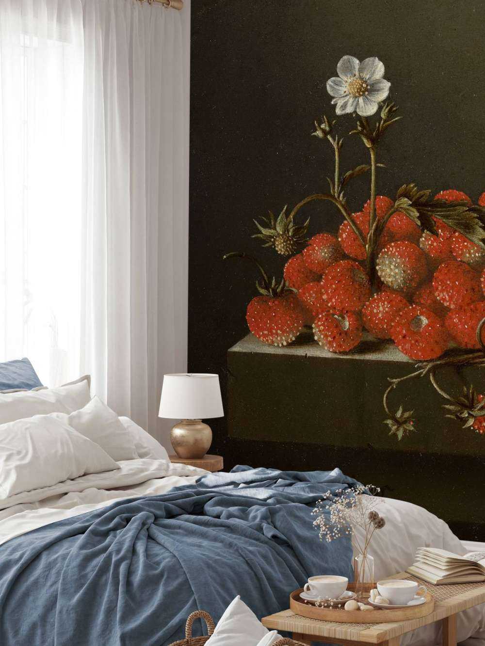 Naturaleza muerta con fresas silvestres