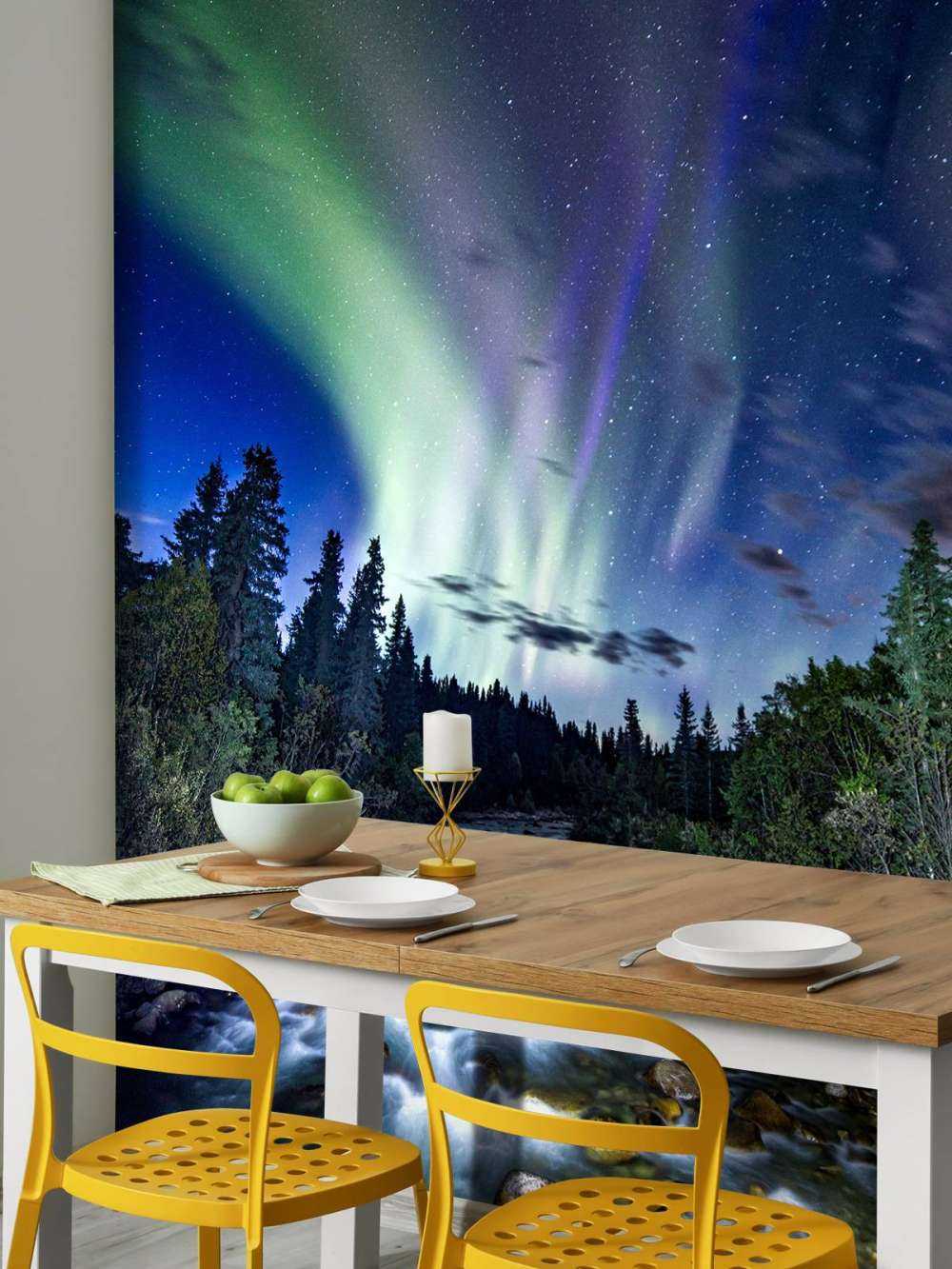 Stream durante la aurora boreal