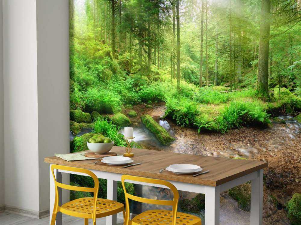 Paisaje de bosque encantado