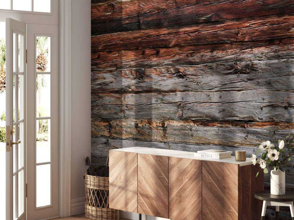 Madera oscura desgastada
