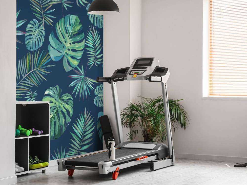 Hojas de palmera y monstera