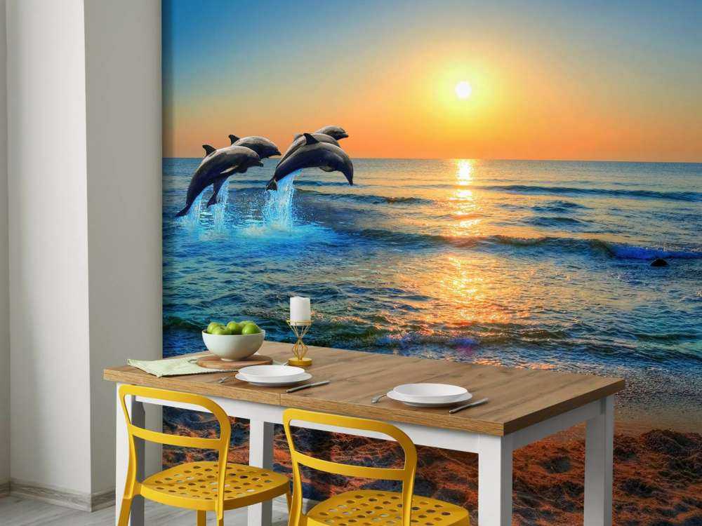 Bandada de delfines